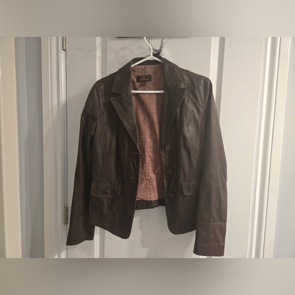 Leather coat